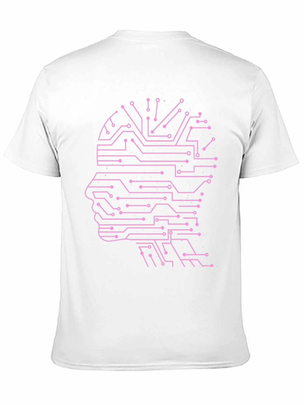 AI Mind Black T-Shirt - Circuit Brain Design