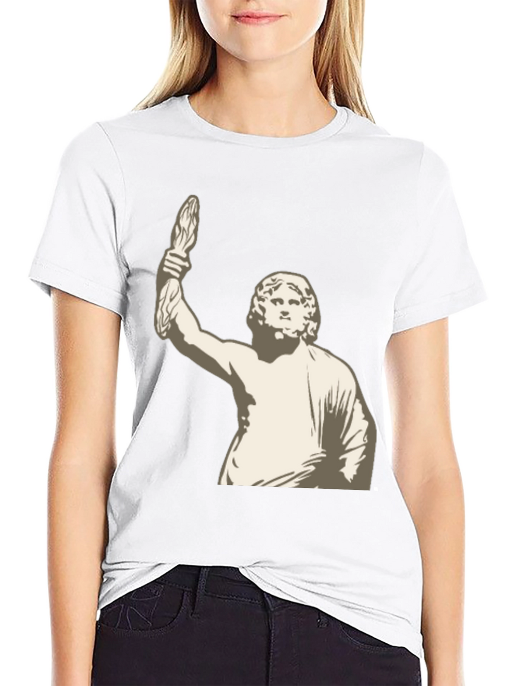 Statue Graphic Black T-Shirt
