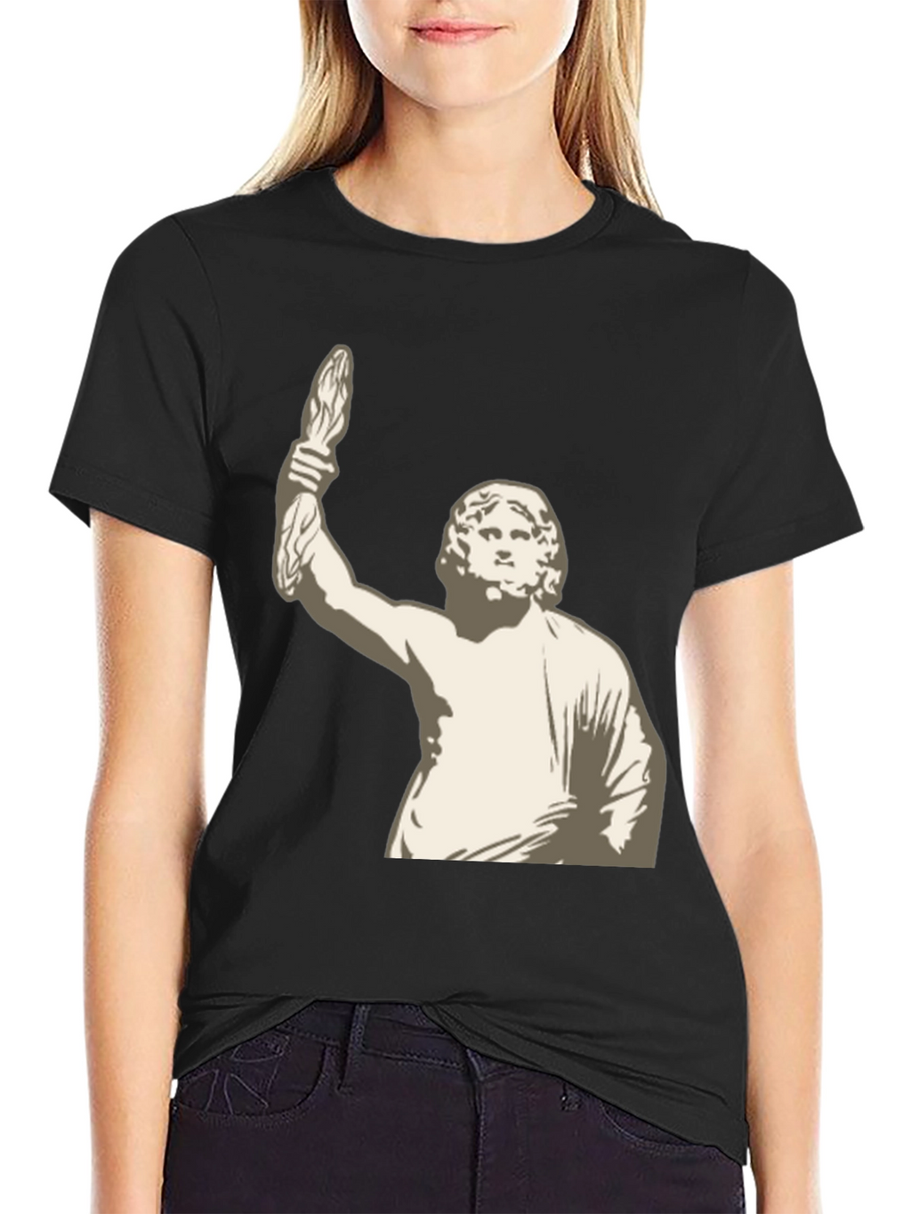 Statue Graphic Black T-Shirt