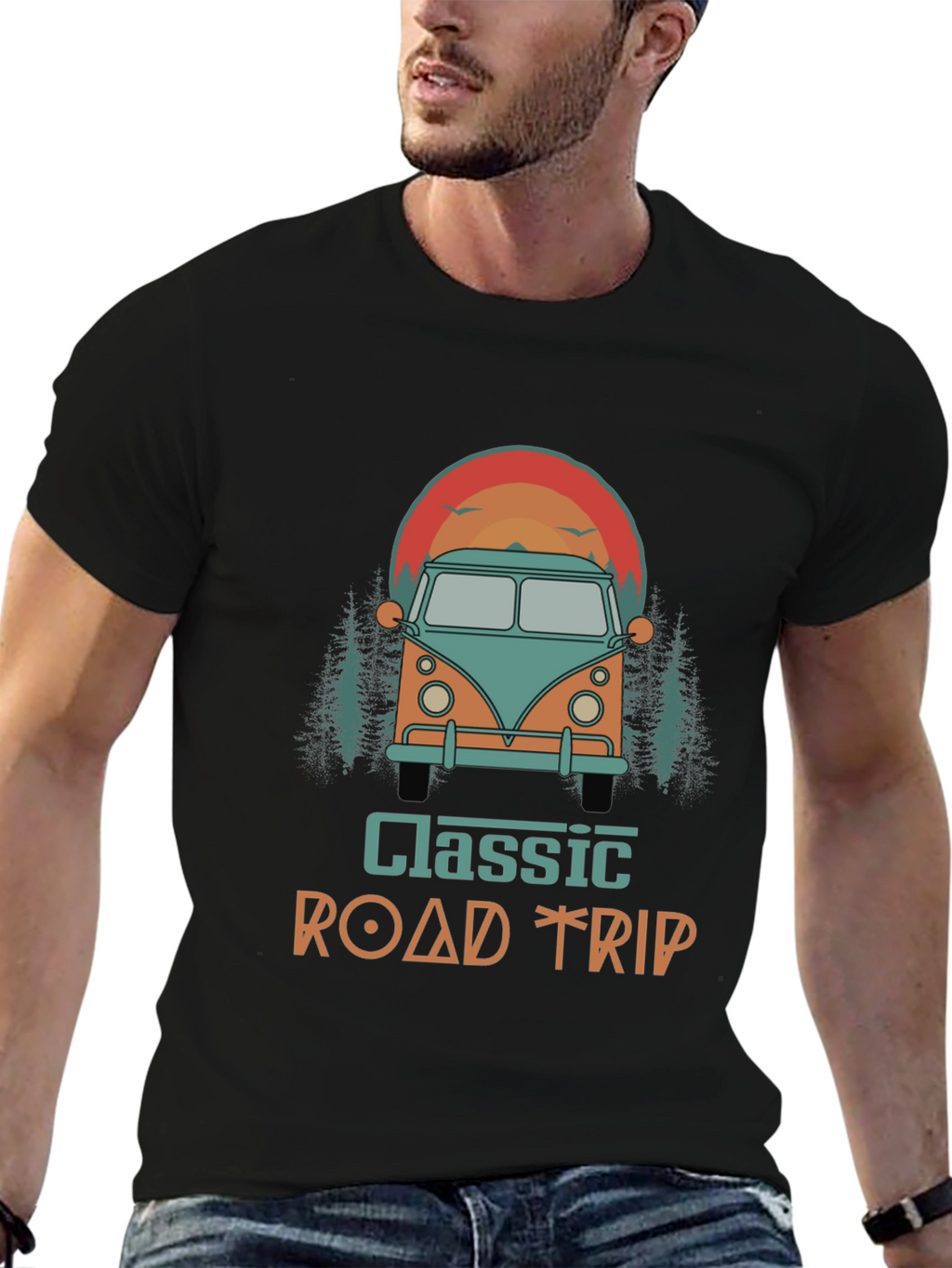 Classic Road Trip Graphic T-Shirt