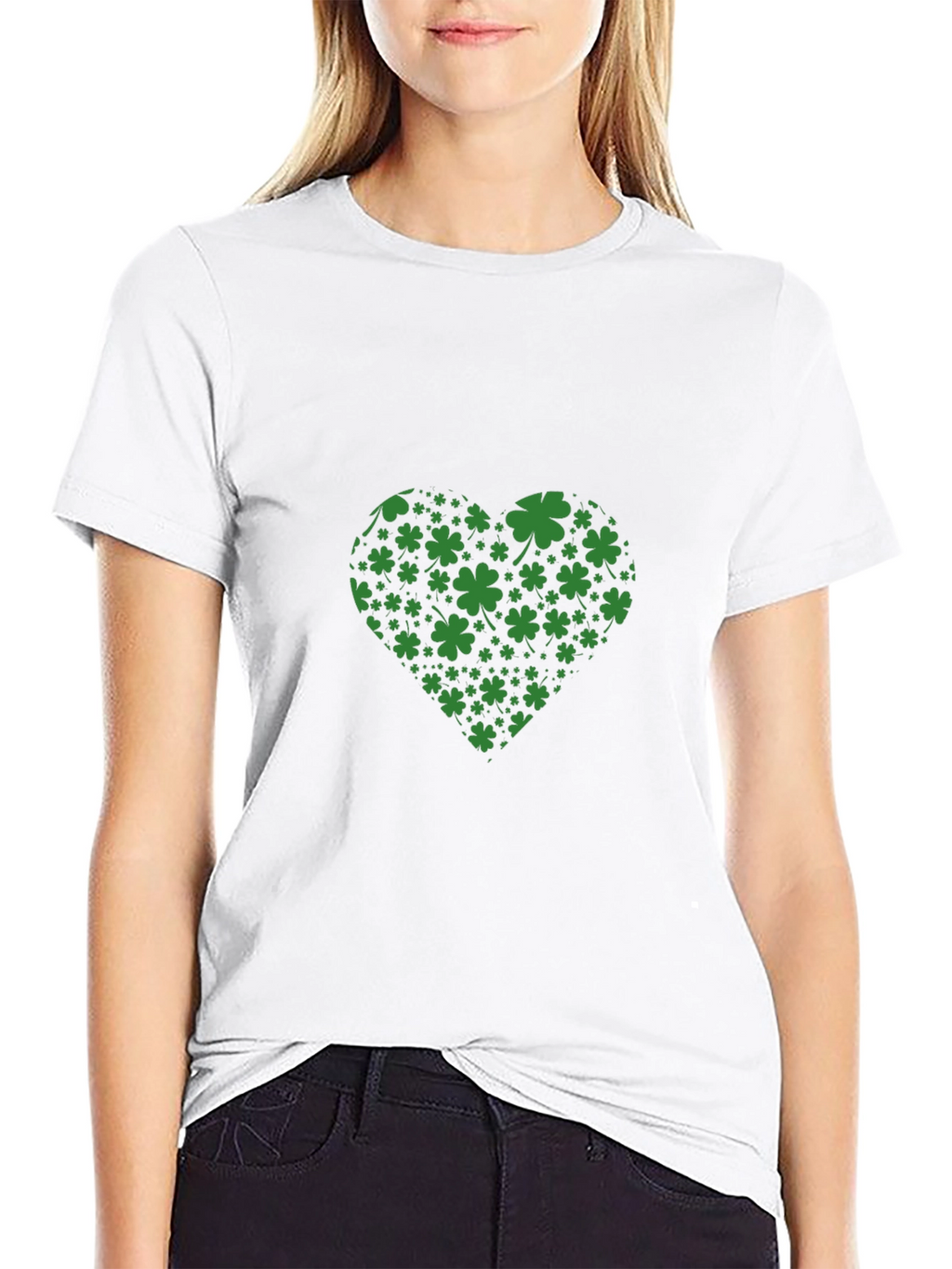 St. Patricks Day Clover Heart T-Shirt