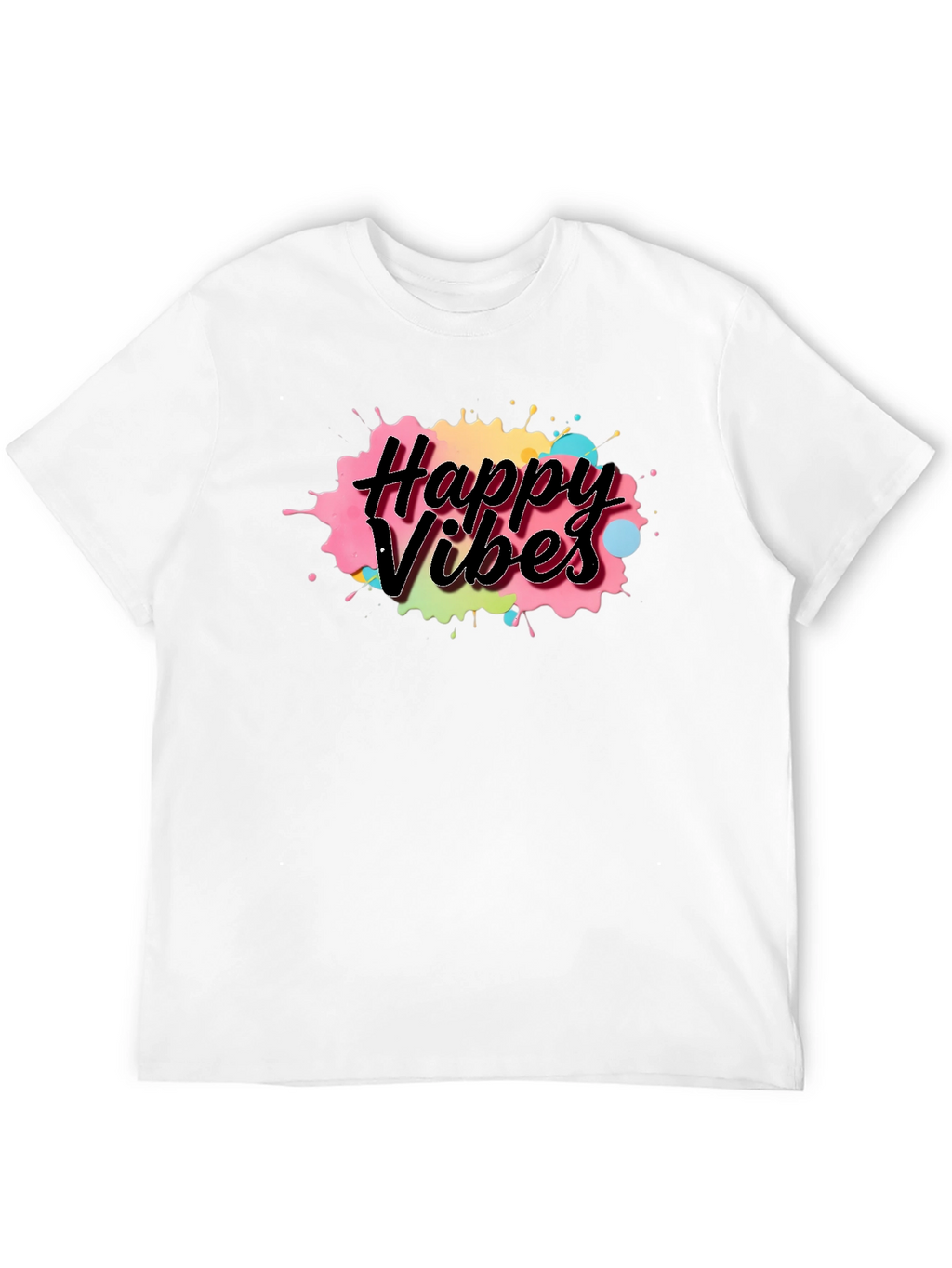 Happy Vibes Black T-Shirt