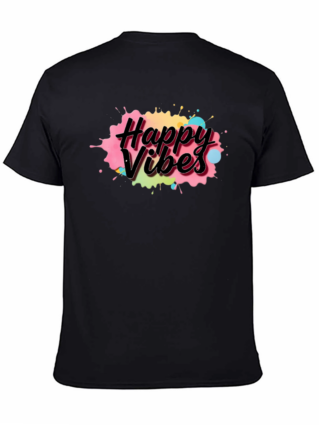 Happy Vibes Black T-Shirt