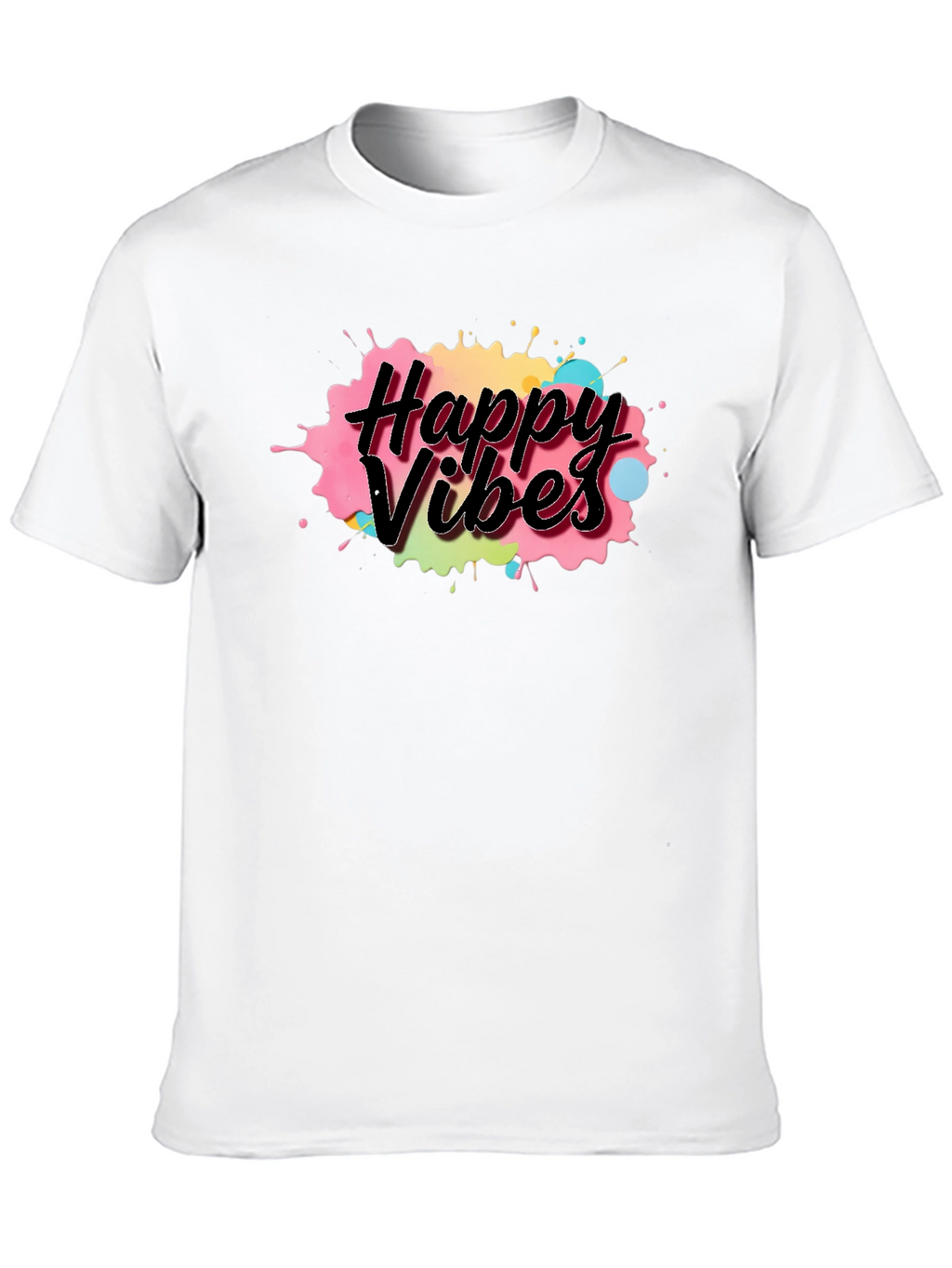 Happy Vibes Black T-Shirt