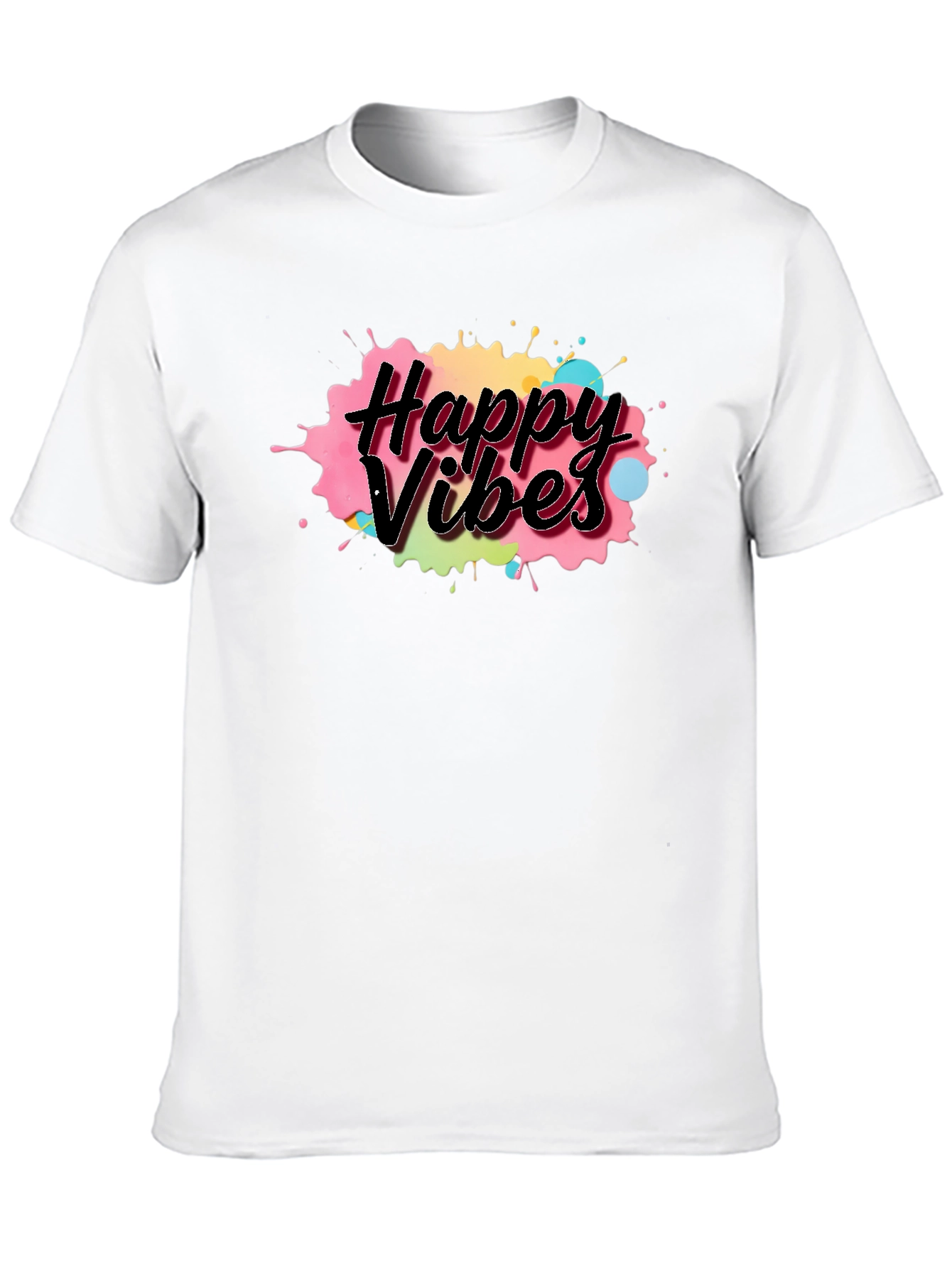 Happy Vibes Black T-Shirt