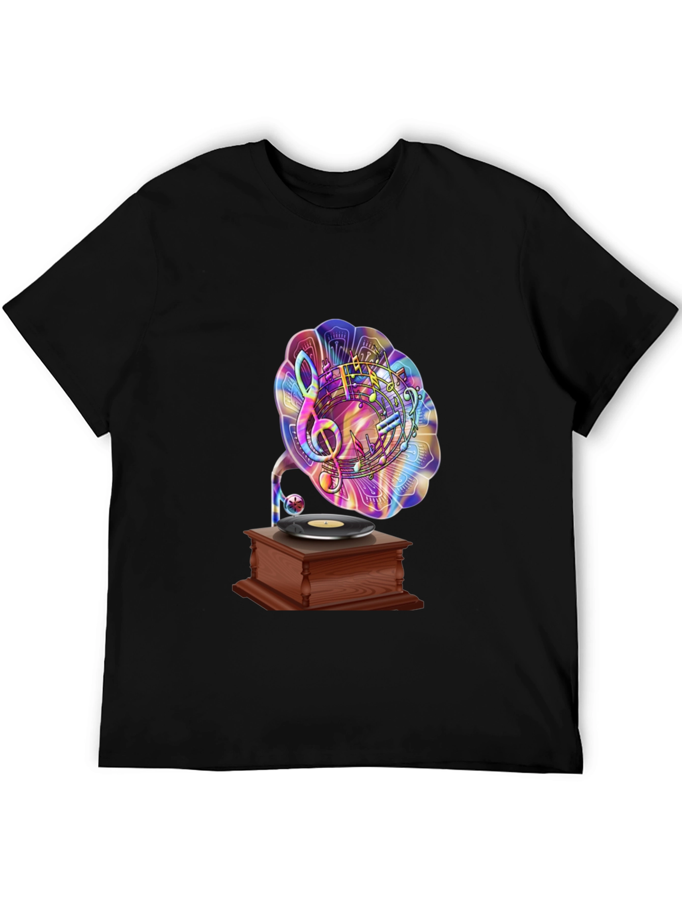 Music Lovers Gramophone Graphic Tee