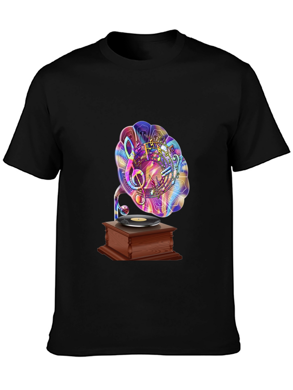 Music Lovers Gramophone Graphic Tee