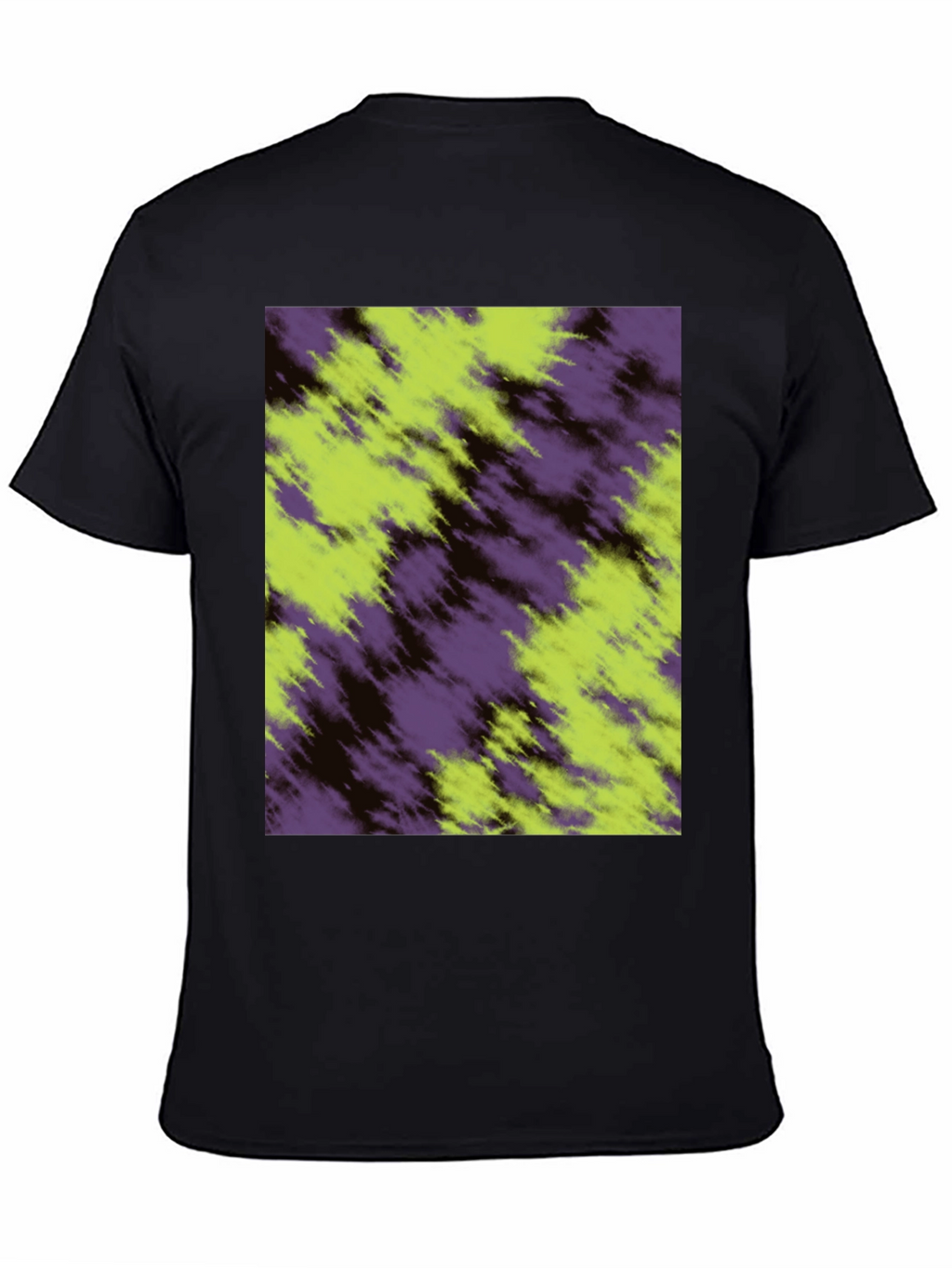 Abstract Purple & Green Tee - Casual Style