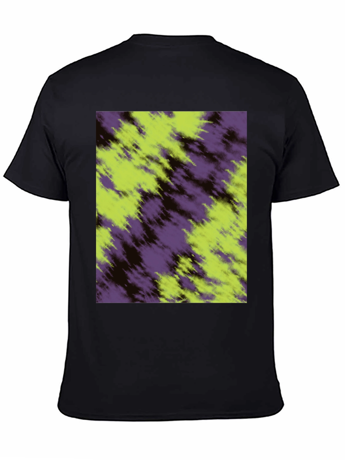 Abstract Purple & Green Tee - Casual Style