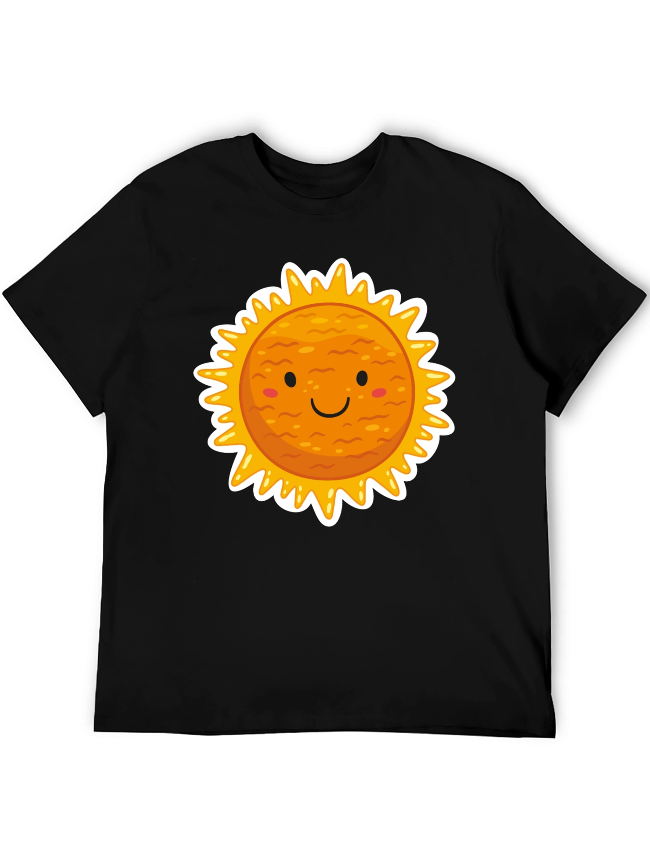 Smiling Sun Graphic Black T-Shirt