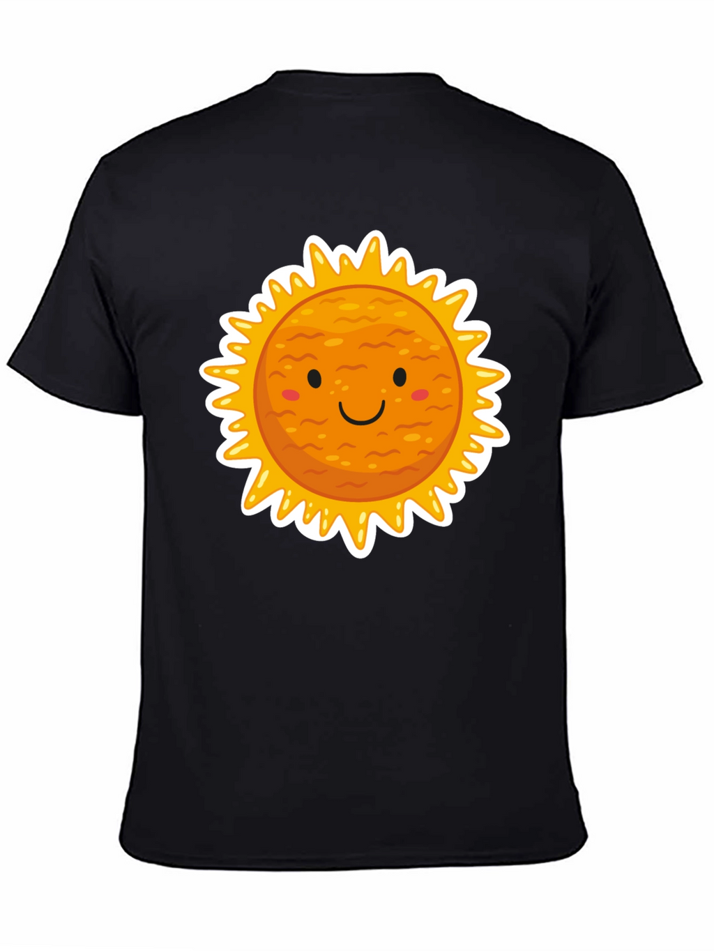Smiling Sun Graphic Black T-Shirt