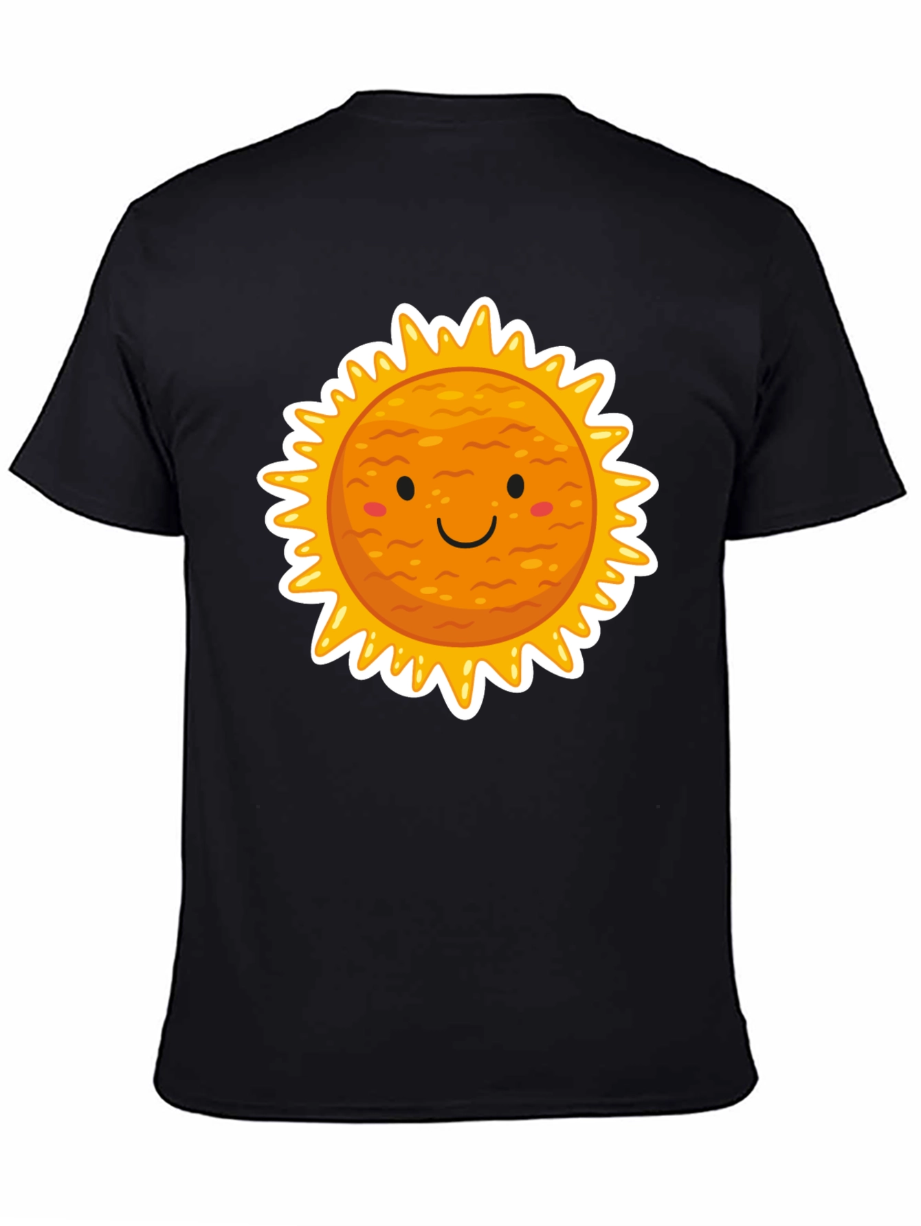Smiling Sun Graphic Black T-Shirt