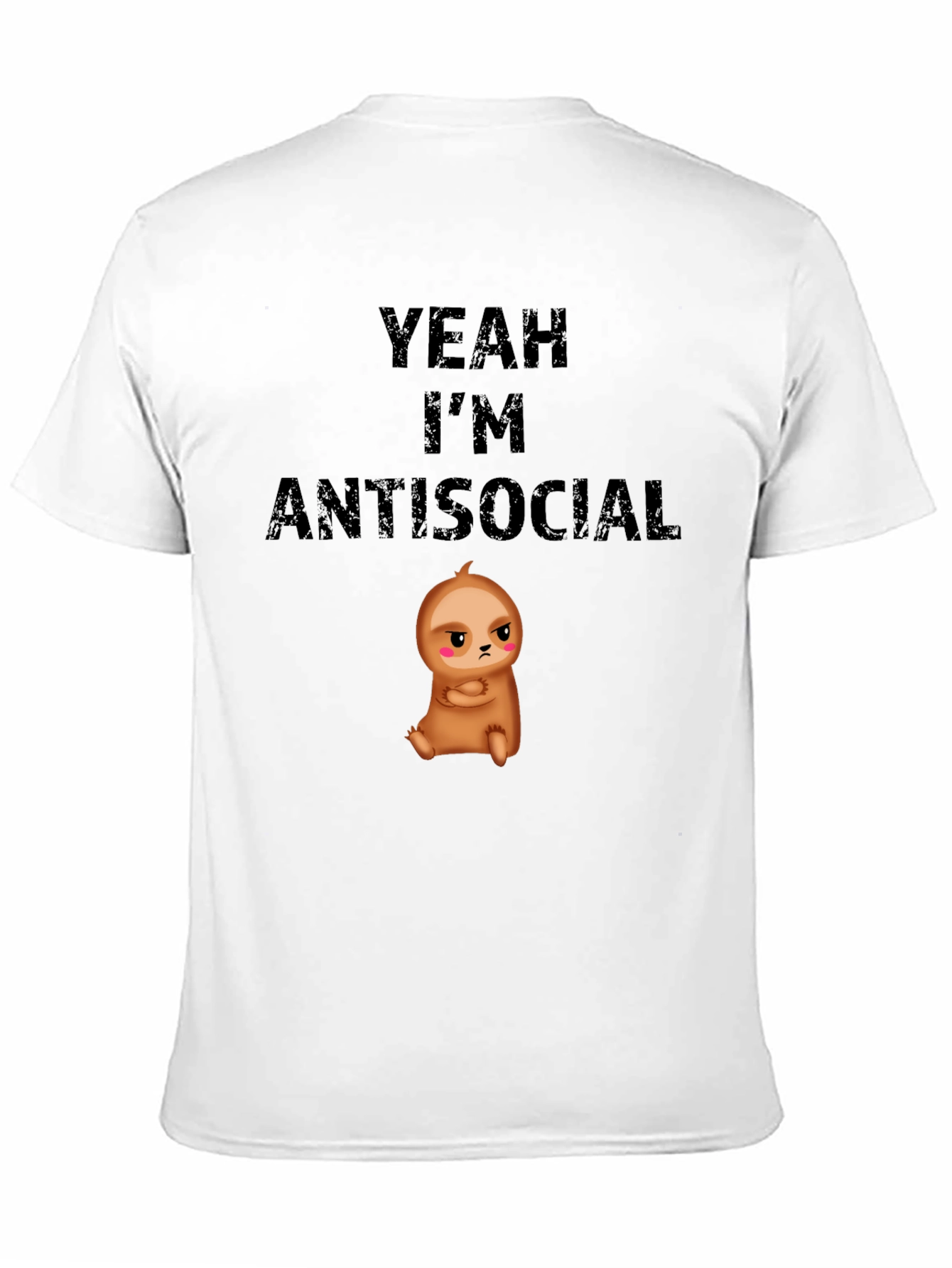 Antisocial Sloth Graphic T-Shirt - Funny & Comfy