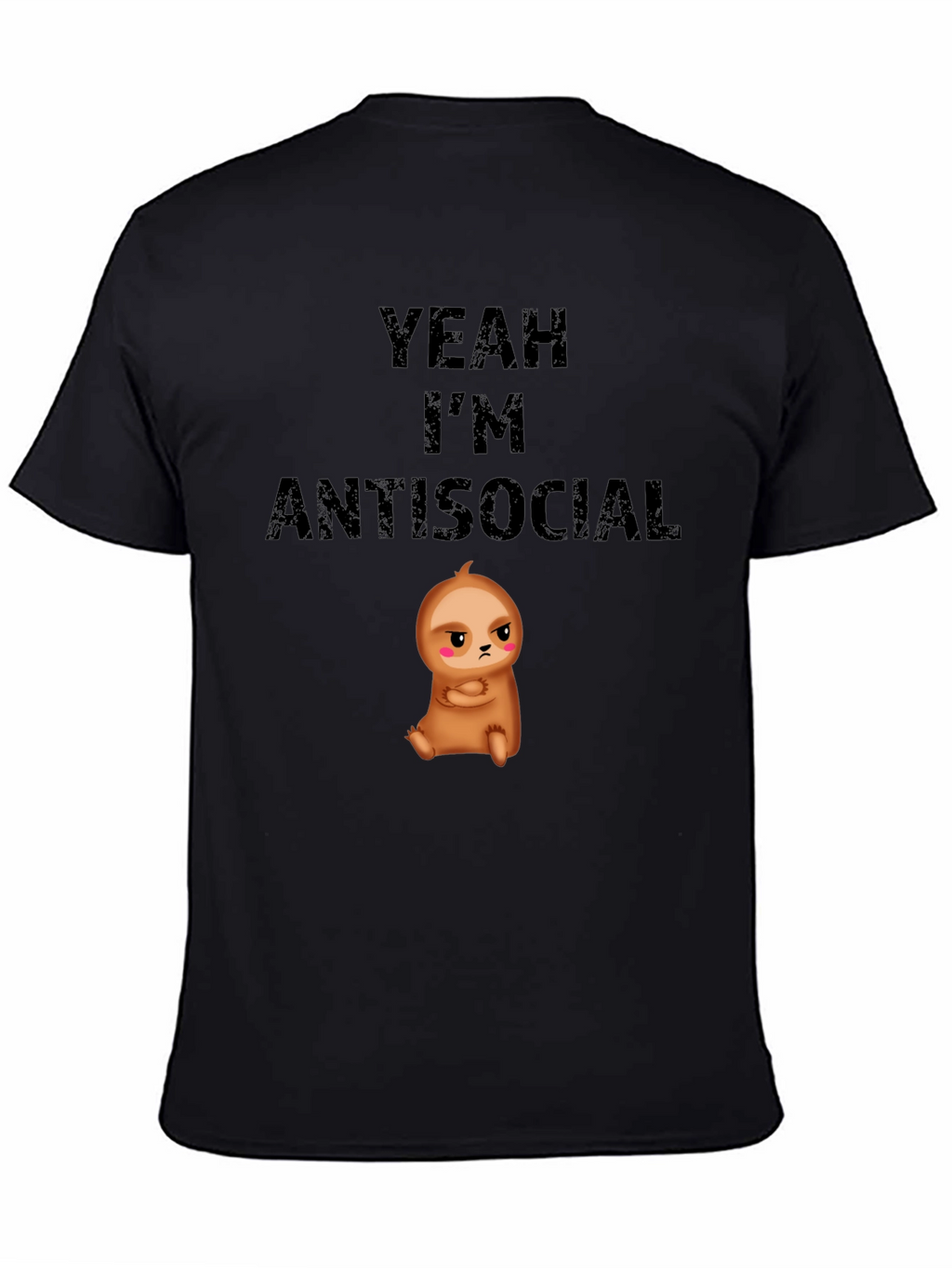 Antisocial Sloth Graphic T-Shirt - Funny & Comfy