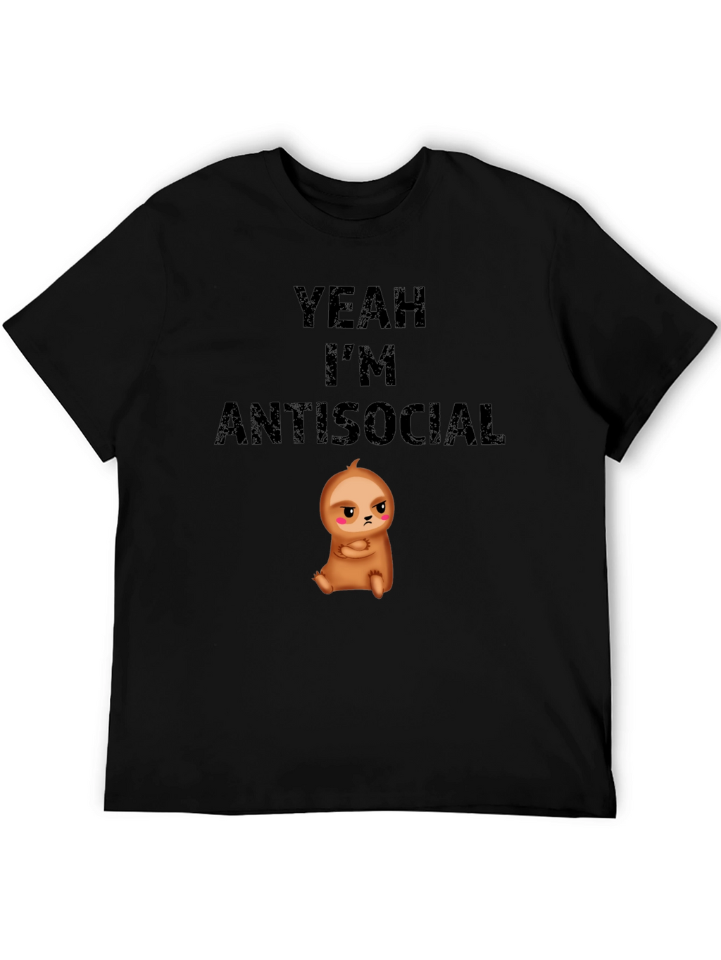 Antisocial Sloth Graphic T-Shirt - Funny & Comfy