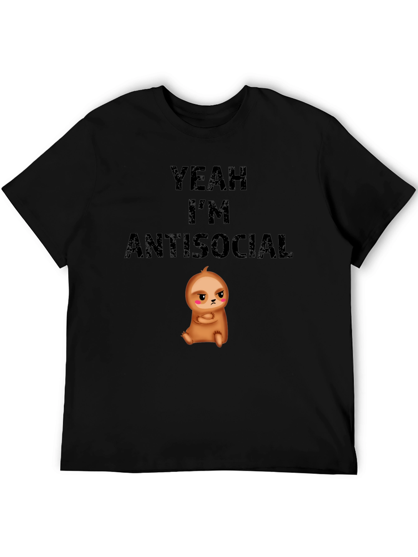 Antisocial Sloth Graphic T-Shirt - Funny & Comfy