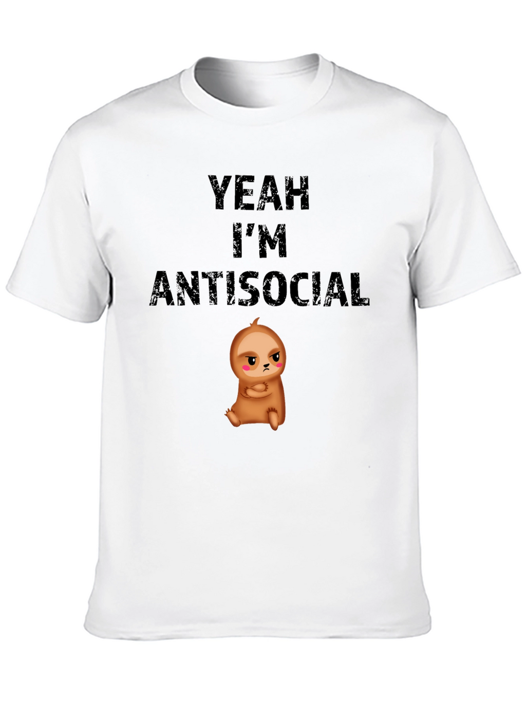 Antisocial Sloth Graphic T-Shirt - Funny & Comfy