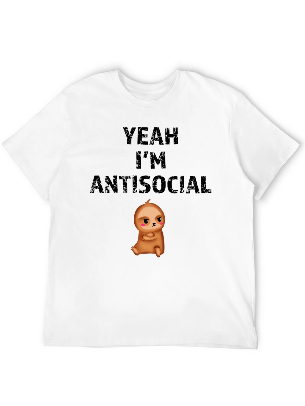 Antisocial Sloth Graphic T-Shirt - Funny & Comfy