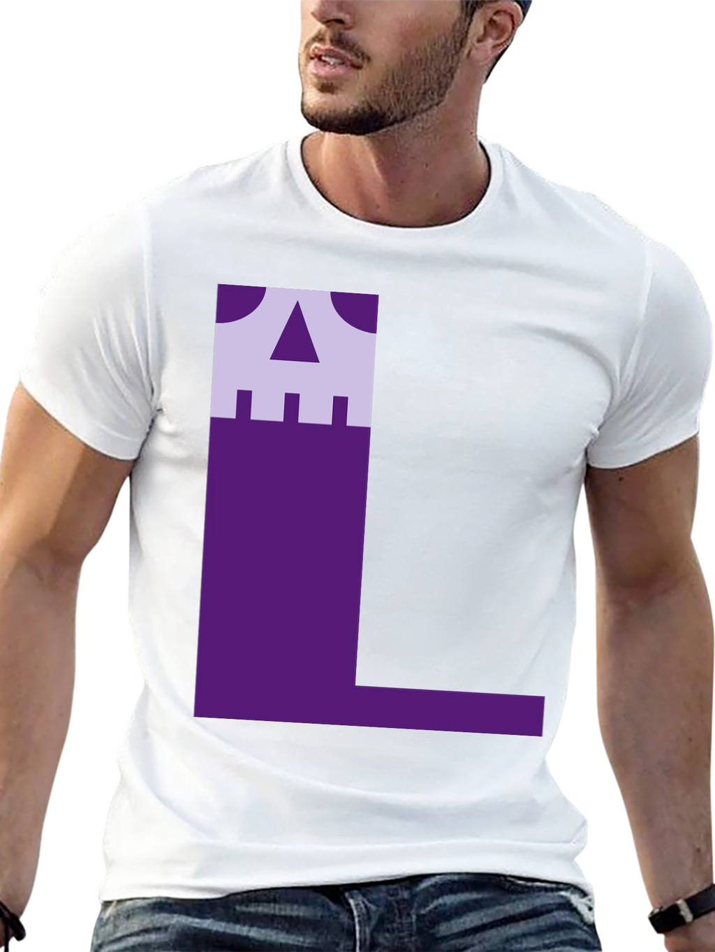 Geometric L Graphic Tee - Unique Design