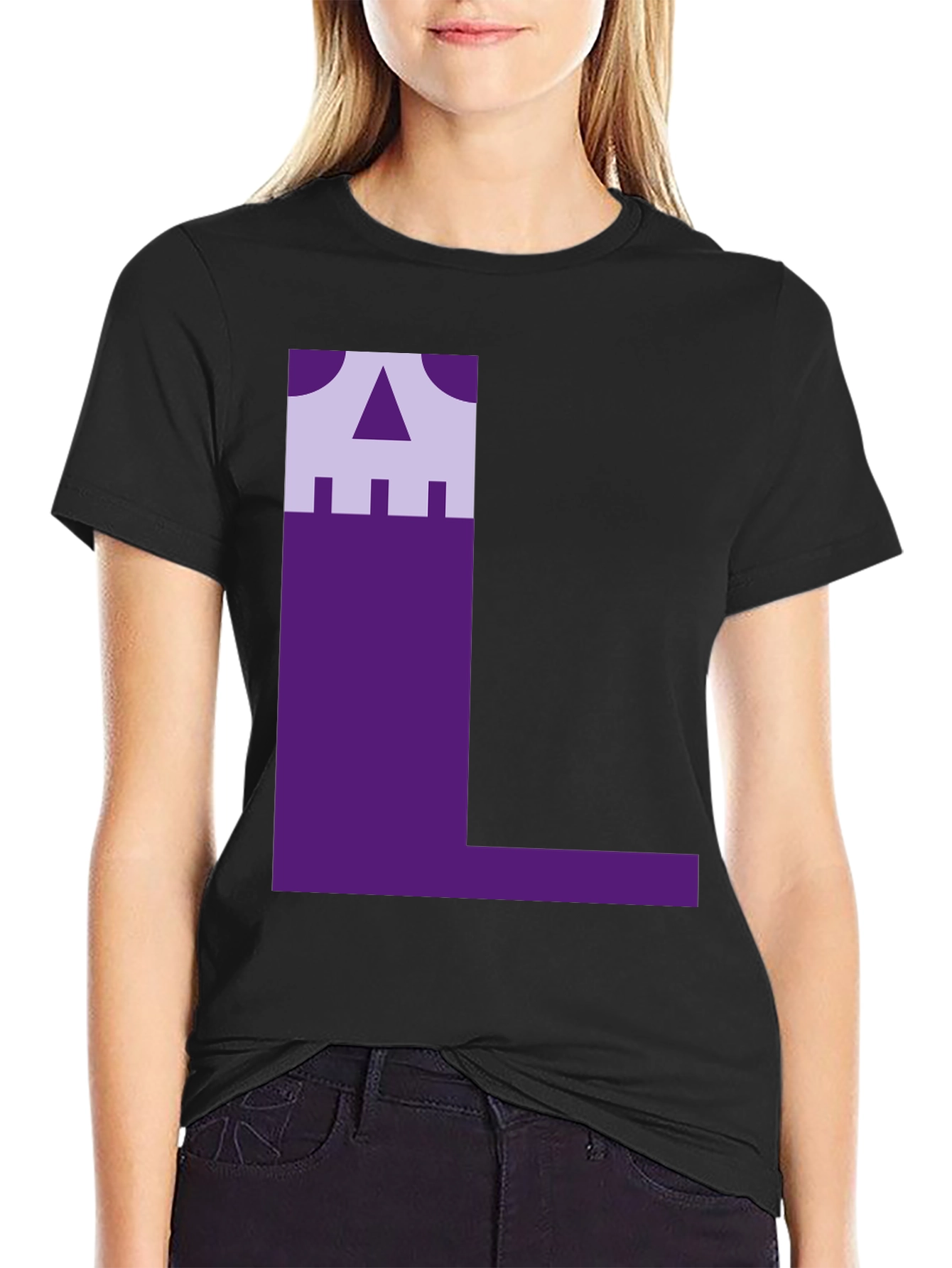 Geometric L Graphic Tee - Unique Design