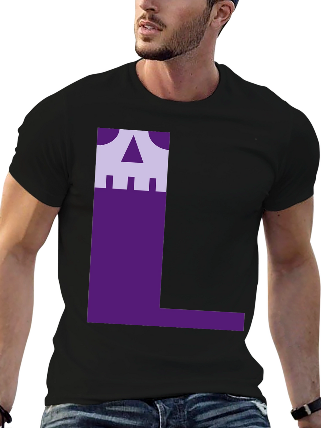 Geometric L Graphic Tee - Unique Design