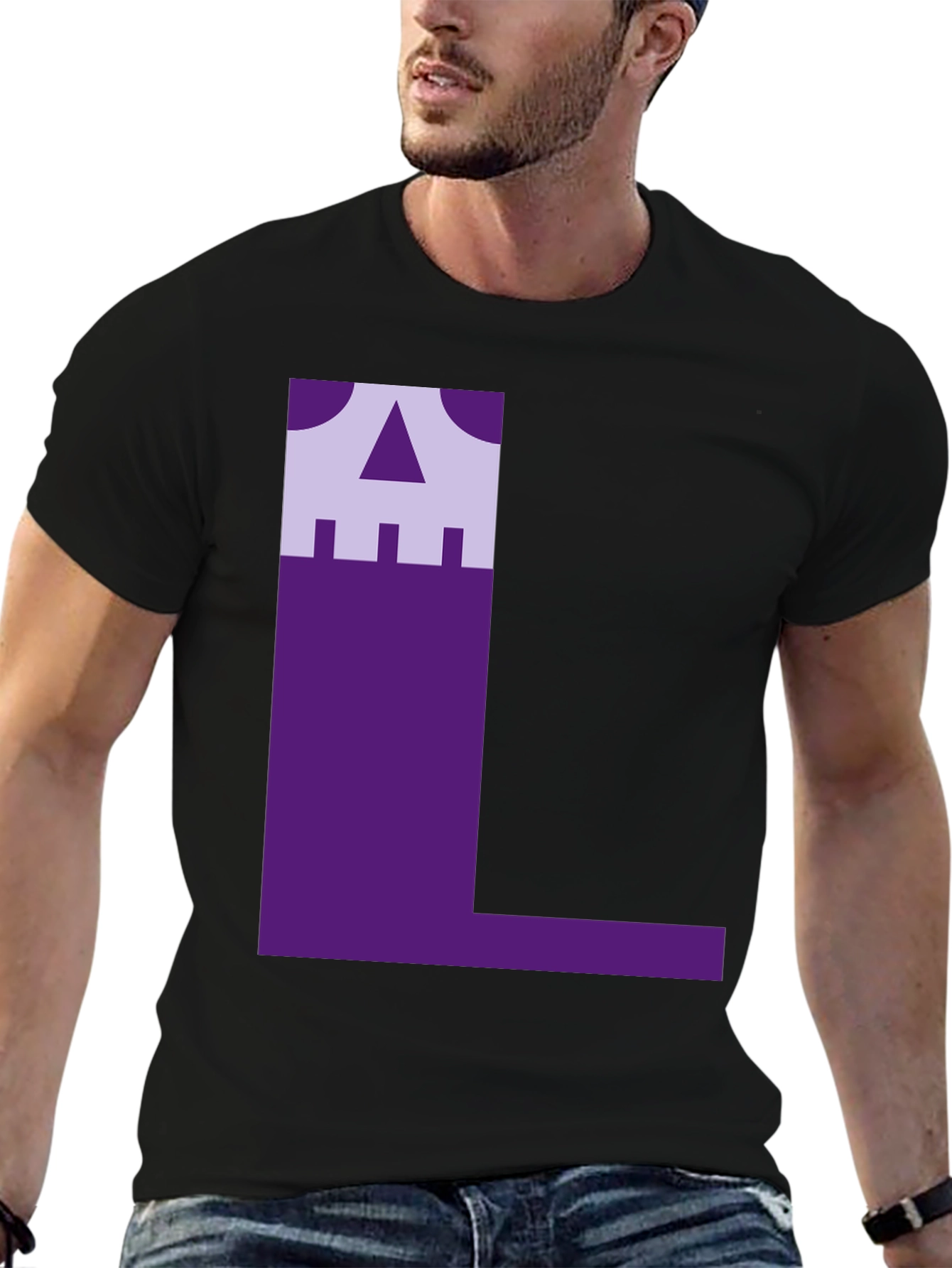 Geometric L Graphic Tee - Unique Design