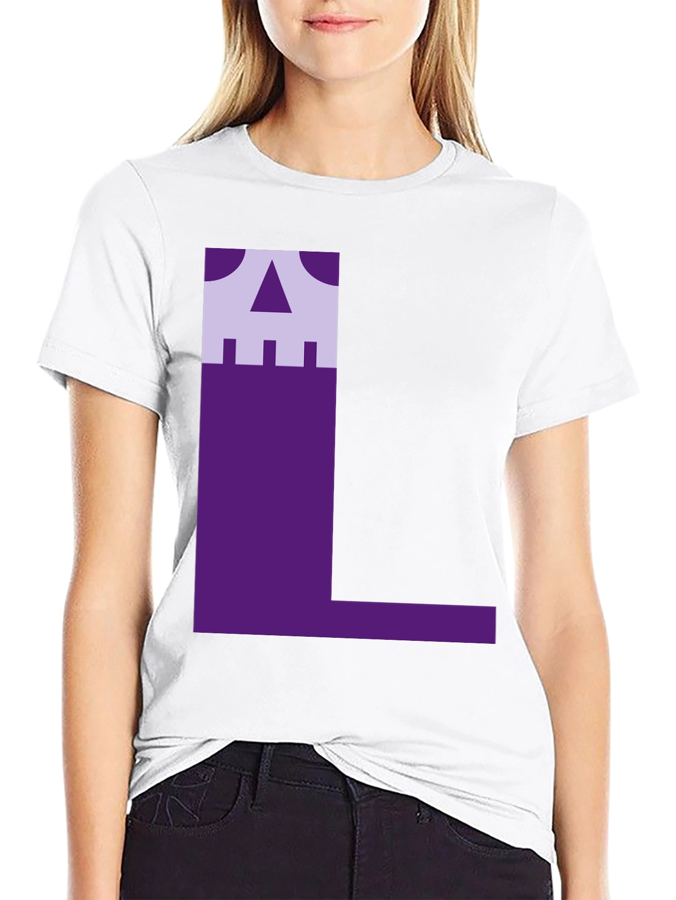 Geometric L Graphic Tee - Unique Design