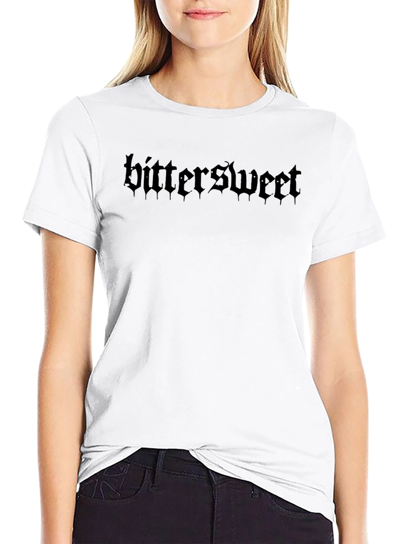 Bittersweet Gothic Text Black T-Shirt