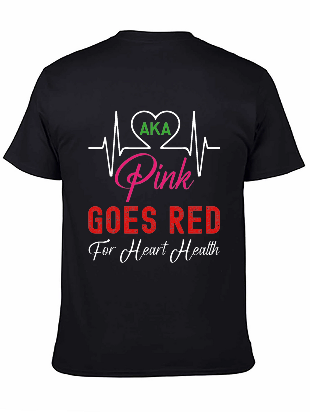 AKA Pink Goes Red for Heart Health T-Shirt