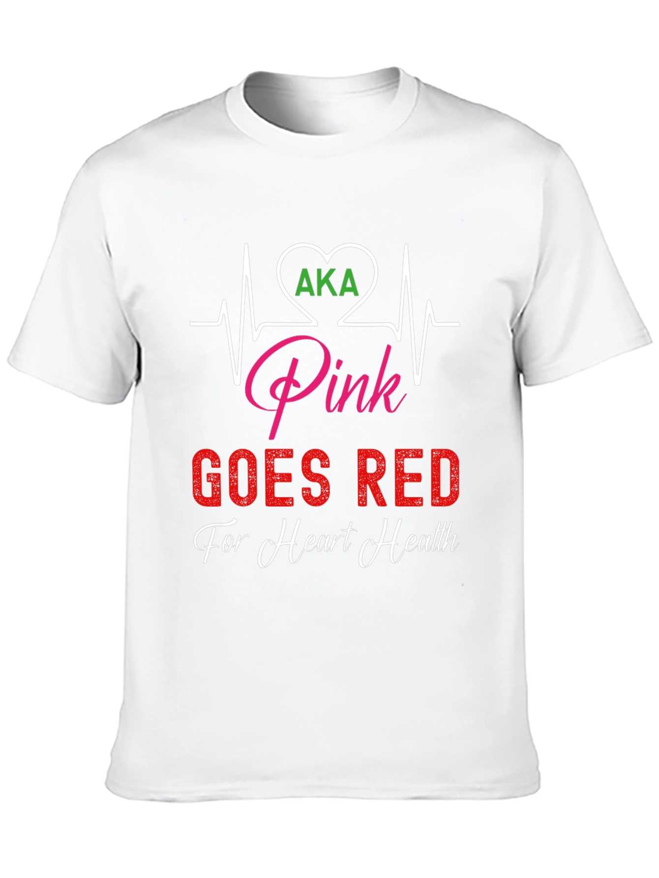 AKA Pink Goes Red for Heart Health T-Shirt