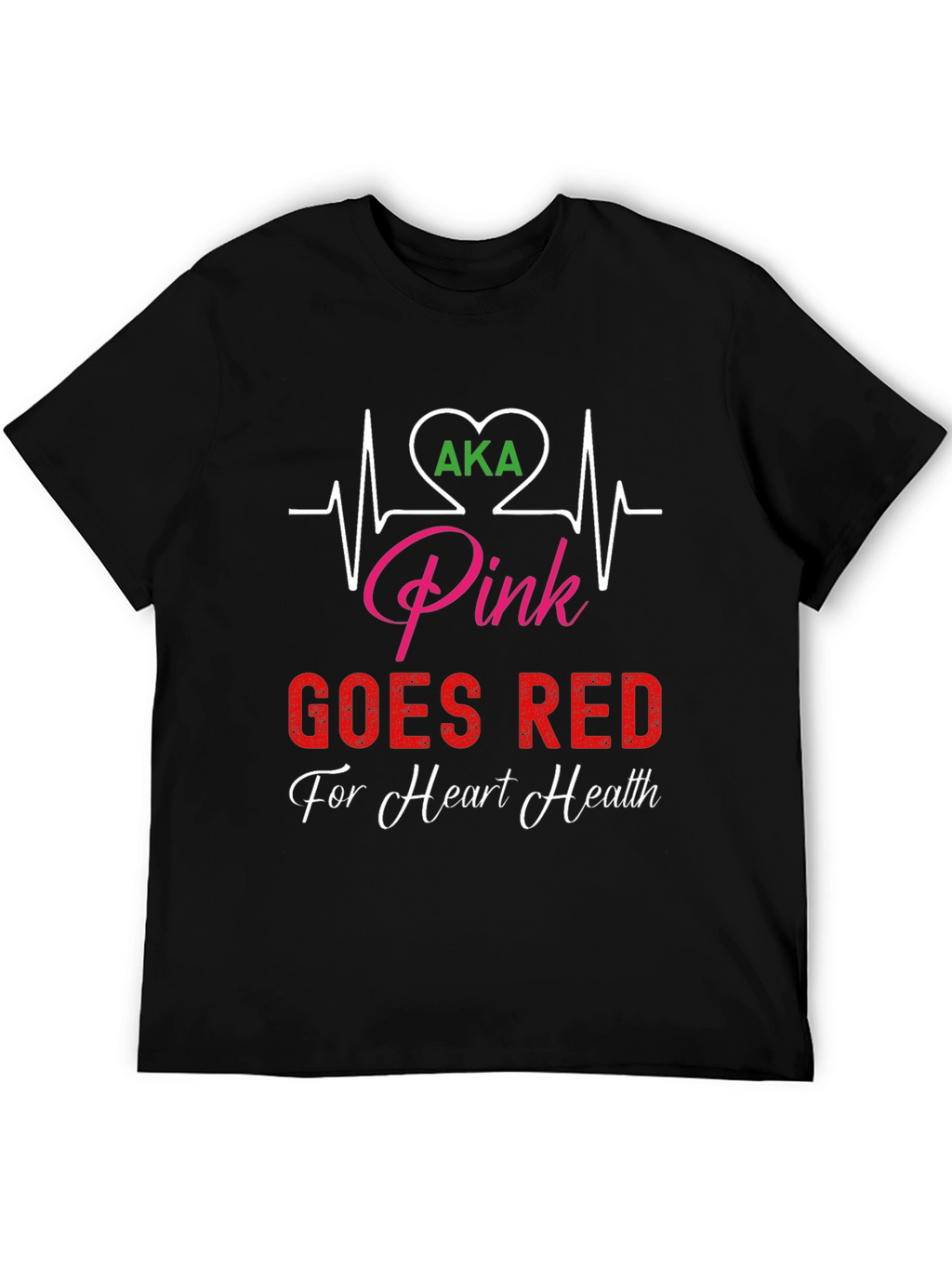 AKA Pink Goes Red for Heart Health T-Shirt