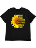 February Girl Sunflower Graphic Tee - Classy Sassy Shirt