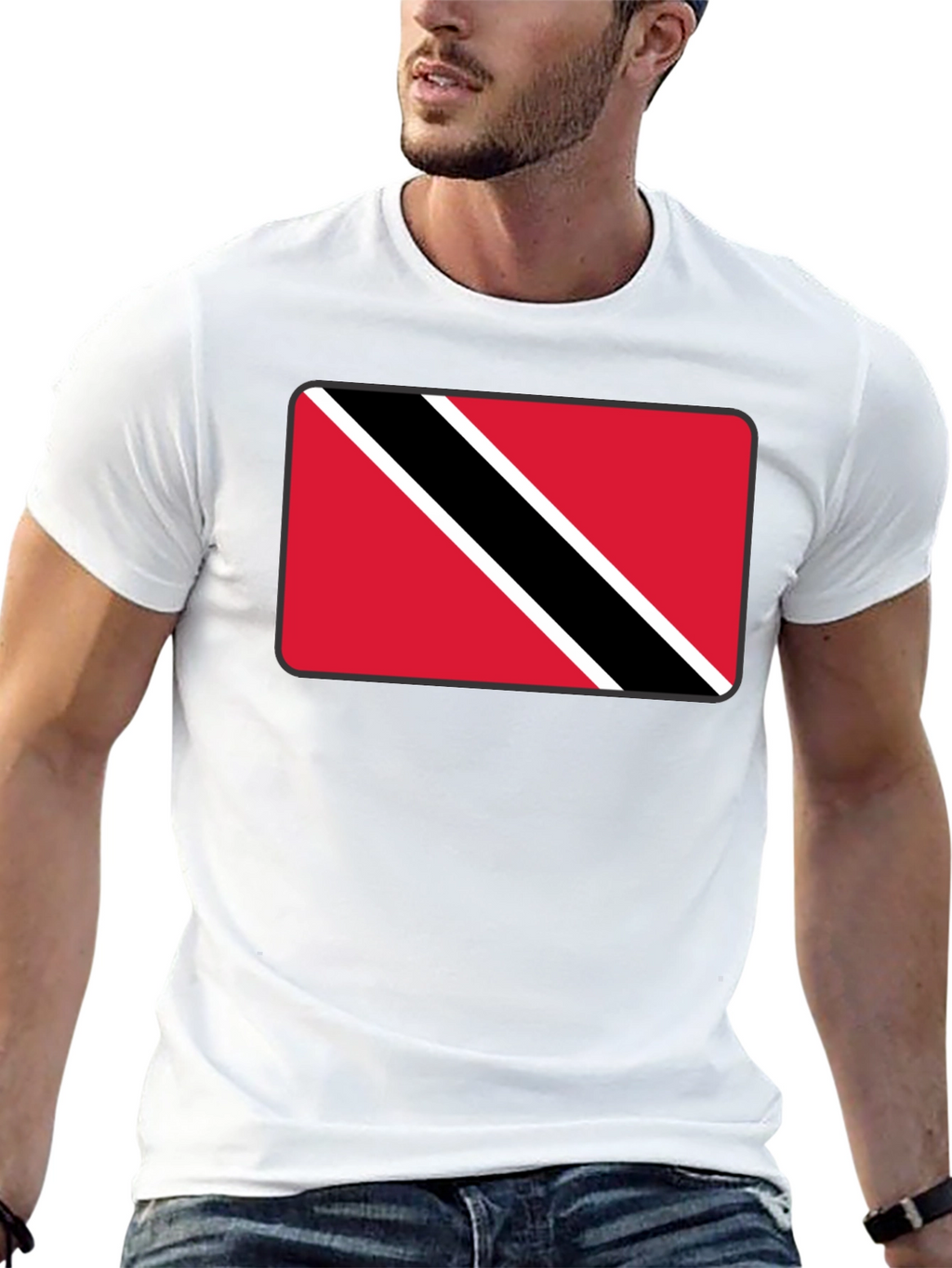 Trinidad & Tobago Flag Graphic Tee - Black