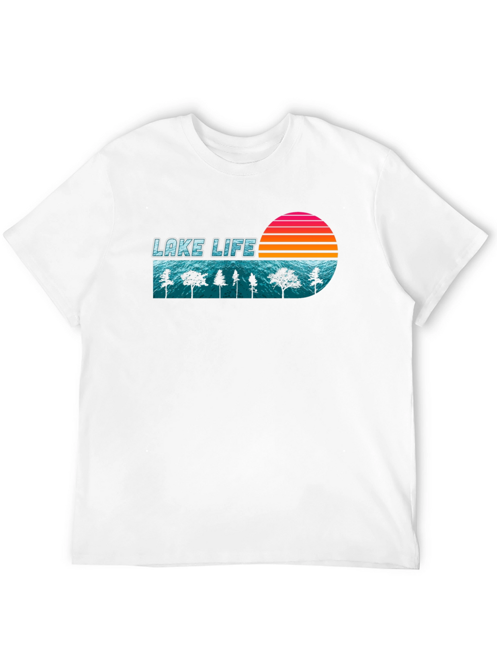 Lake Life Retro Sunset Graphic T-Shirt