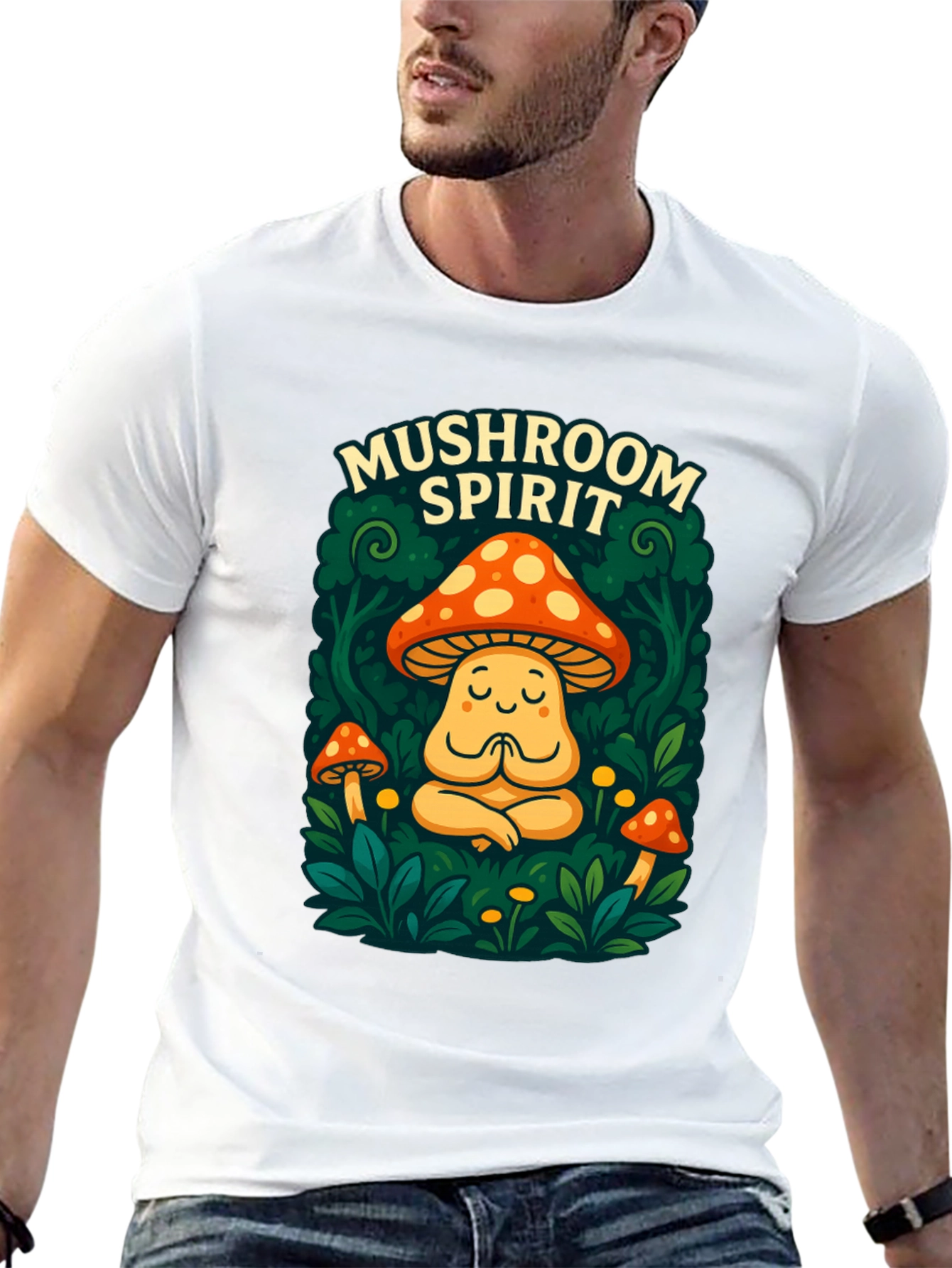 Mushroom Spirit Graphic Tee - Black