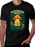 Mushroom Spirit Graphic Tee - Black