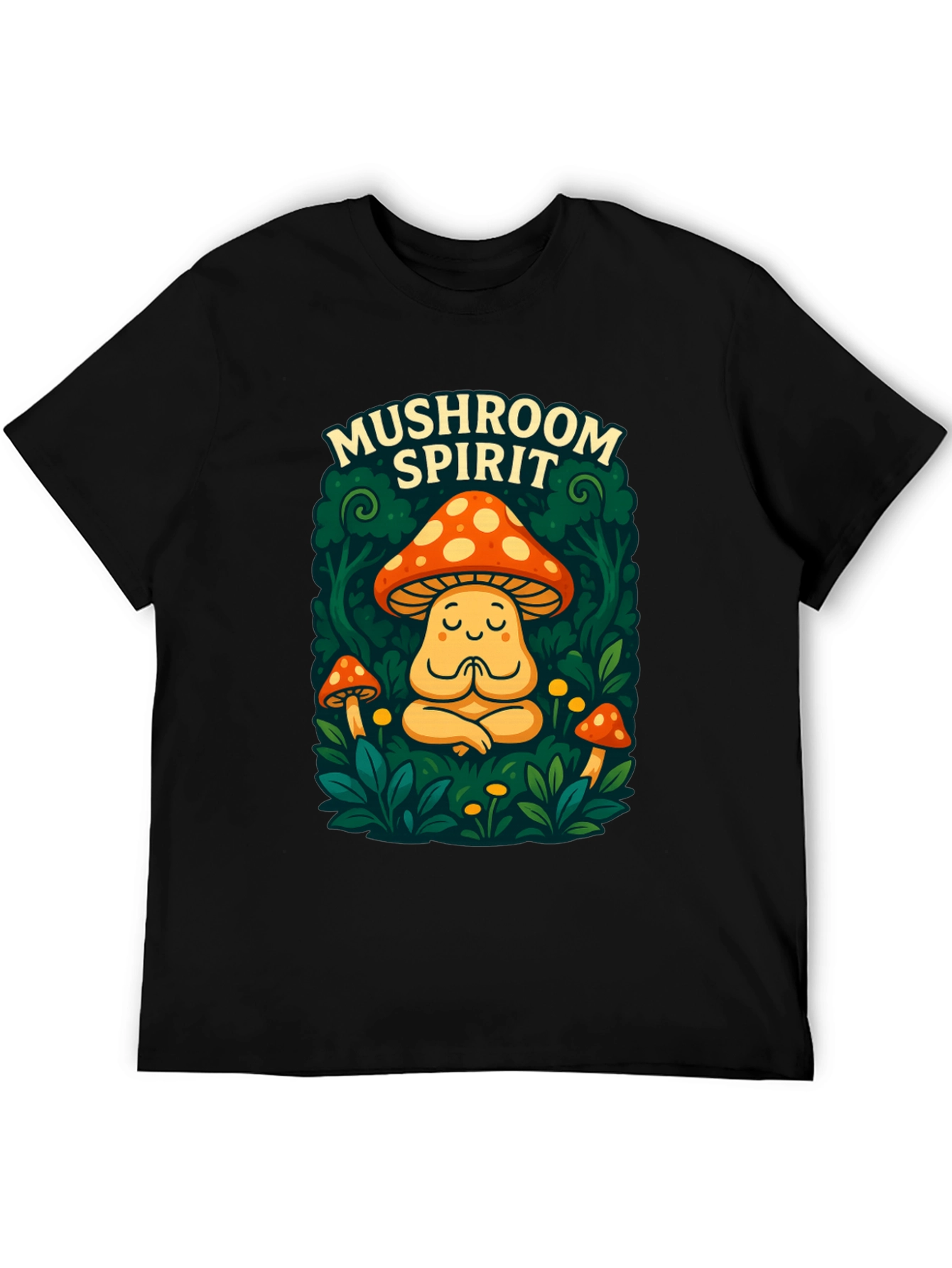 Mushroom Spirit Graphic Tee - Black