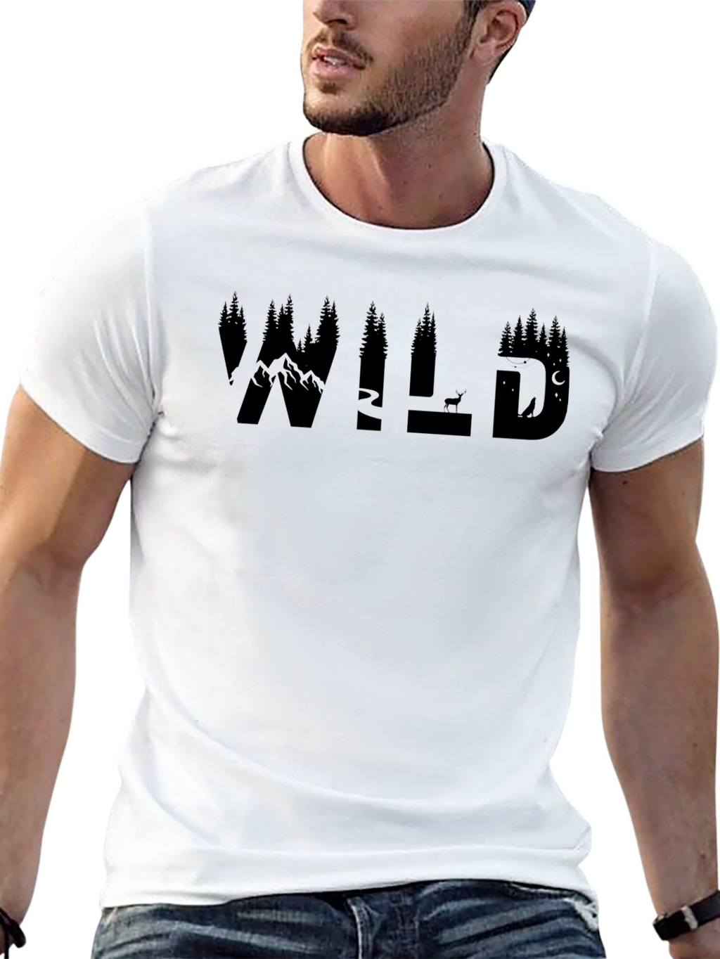 Wilderness Adventure T-Shirt - Mountain & Forest Graphic