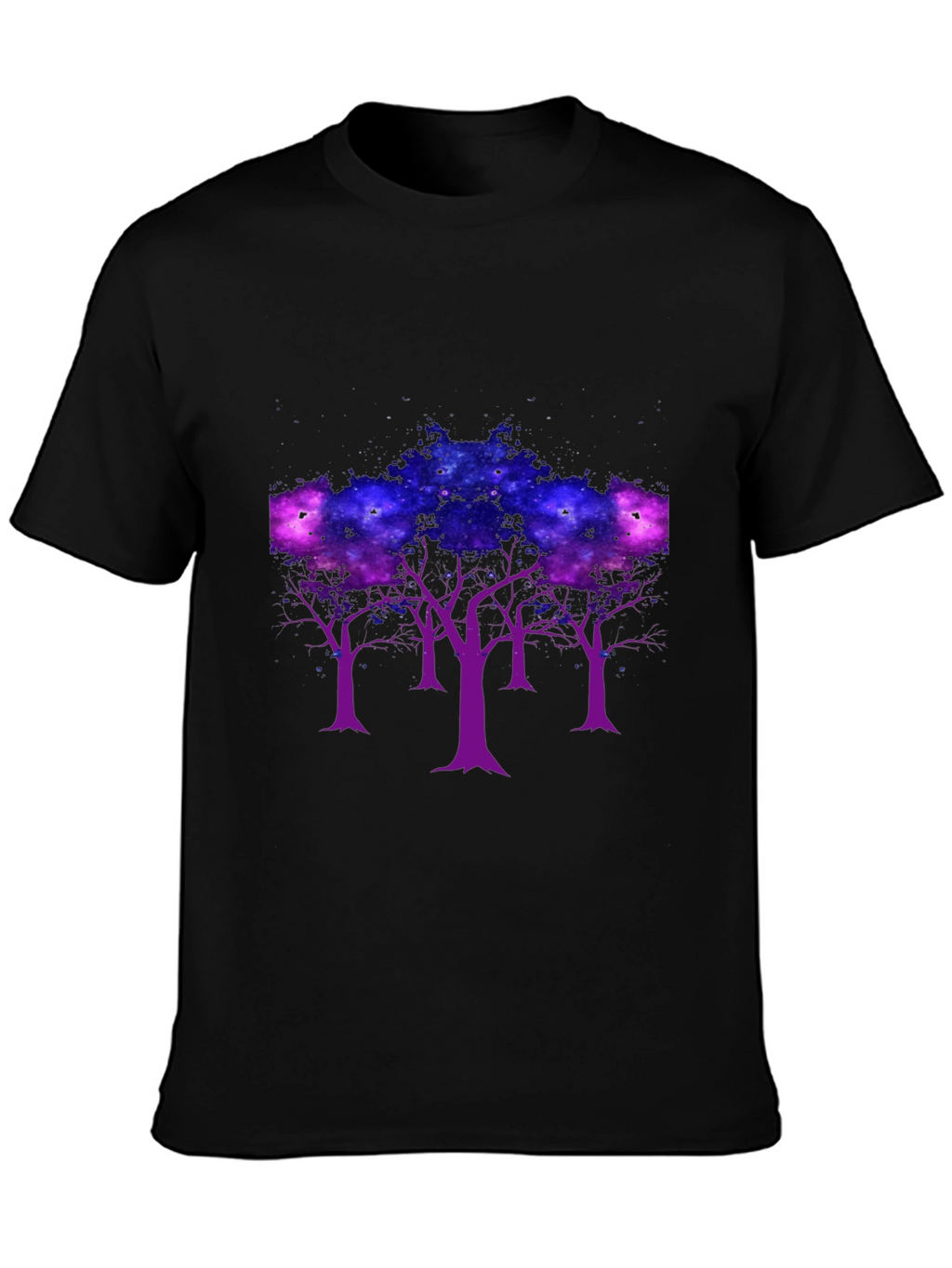 Galaxy Trees Graphic Tee - Black