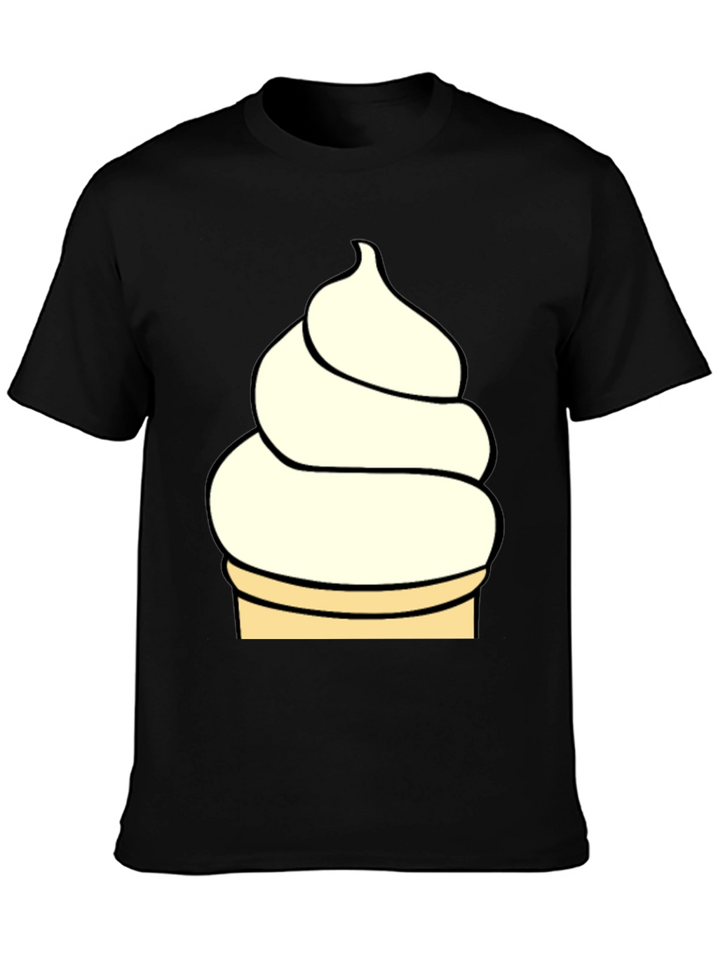 Ice Cream T-Shirt - Black Novelty Tee