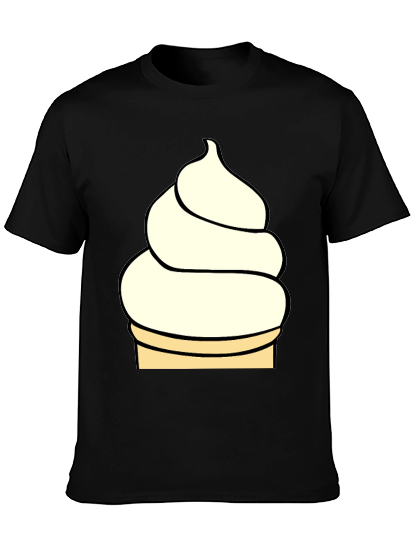 Ice Cream T-Shirt - Black Novelty Tee