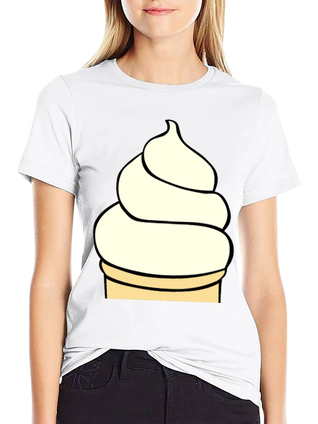 Ice Cream T-Shirt - Black Novelty Tee