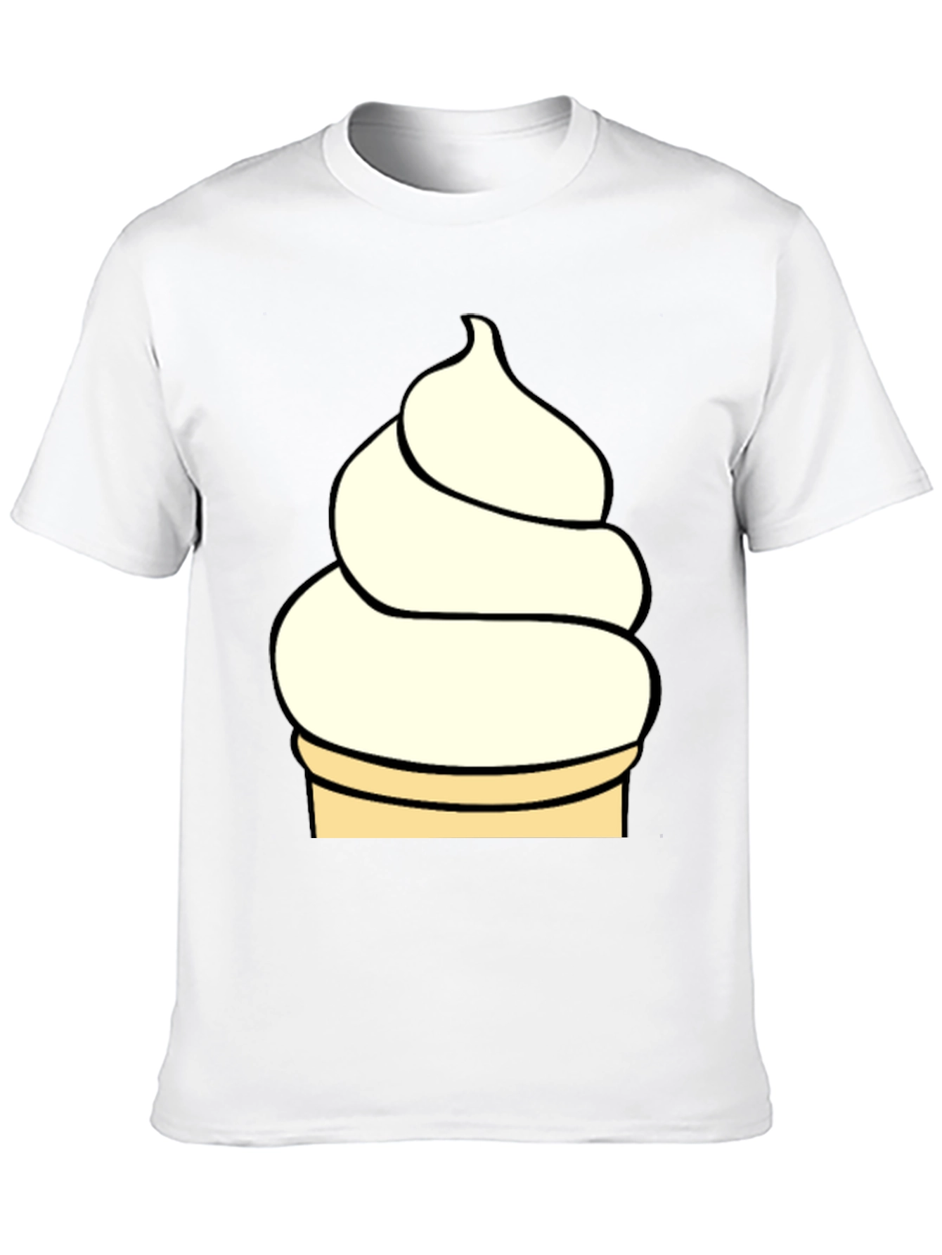 Ice Cream T-Shirt - Black Novelty Tee
