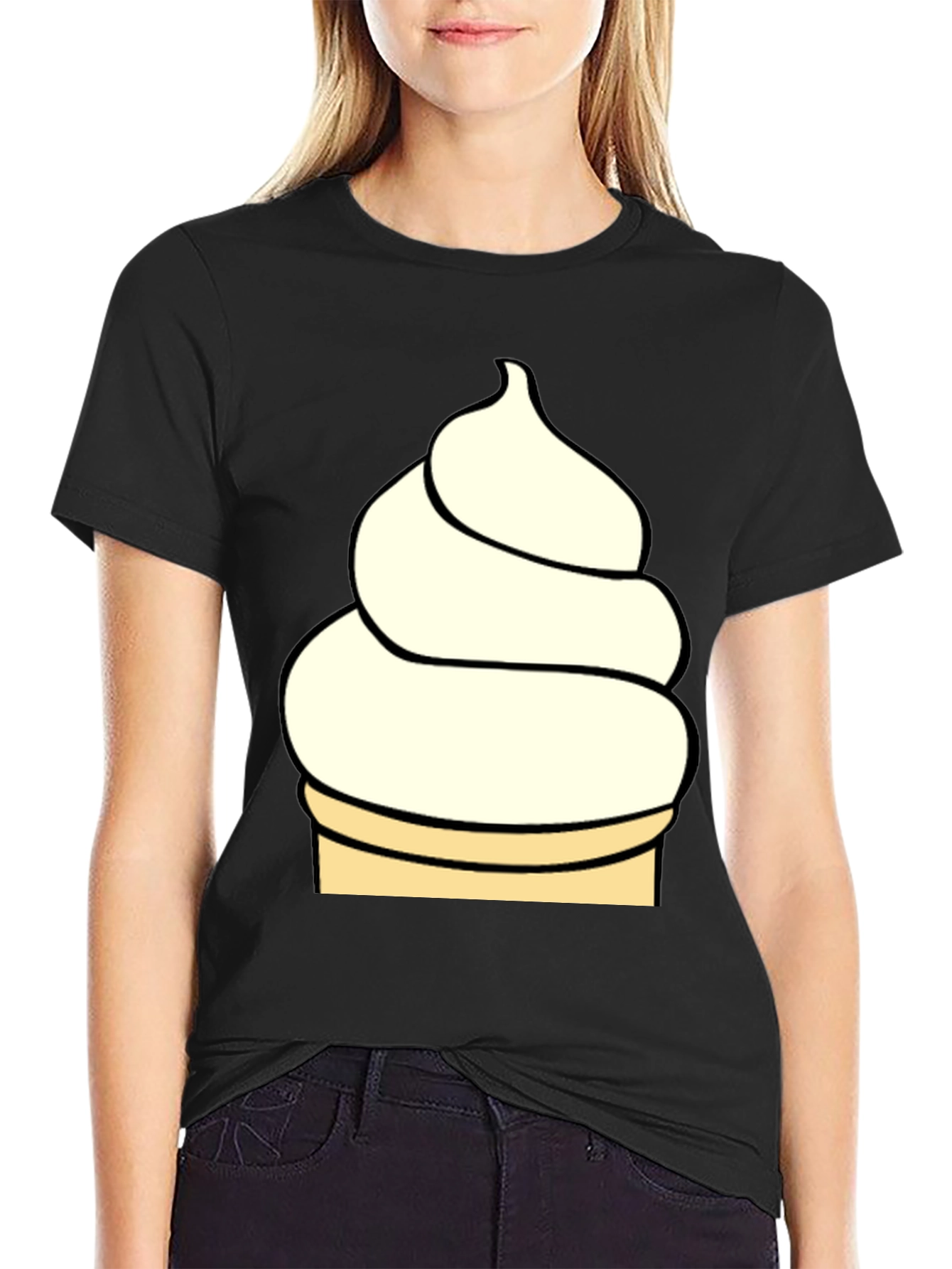Ice Cream T-Shirt - Black Novelty Tee