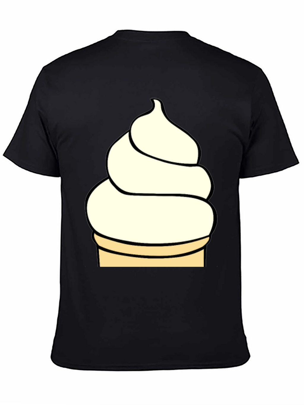 Ice Cream T-Shirt - Black Novelty Tee