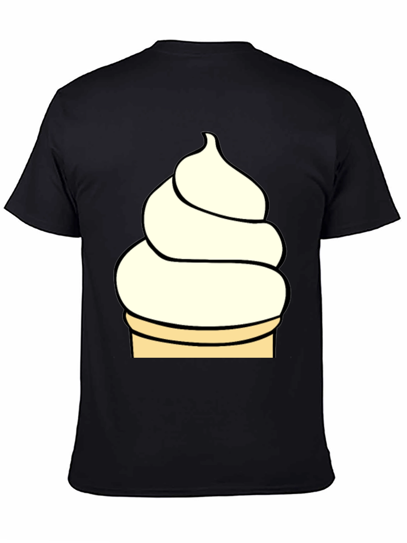 Ice Cream T-Shirt - Black Novelty Tee