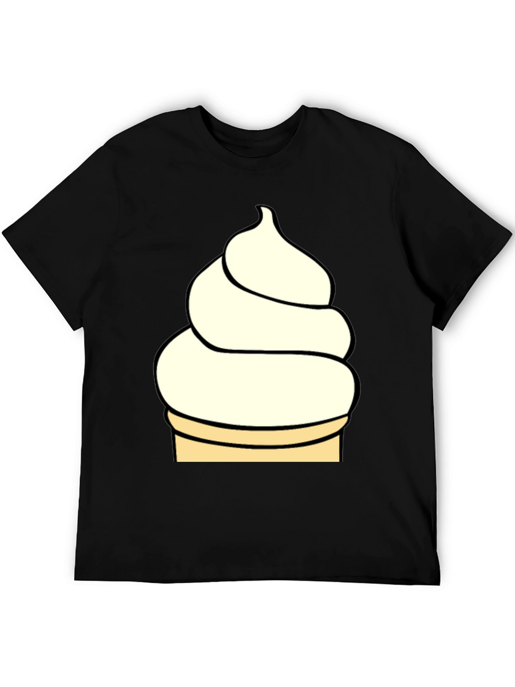 Ice Cream T-Shirt - Black Novelty Tee