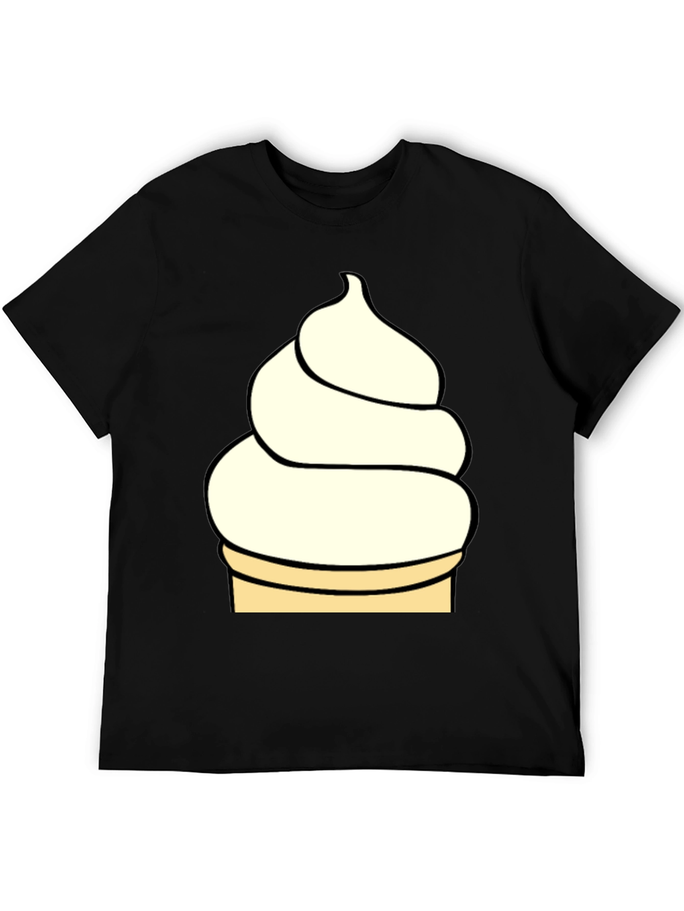 Ice Cream T-Shirt - Black Novelty Tee
