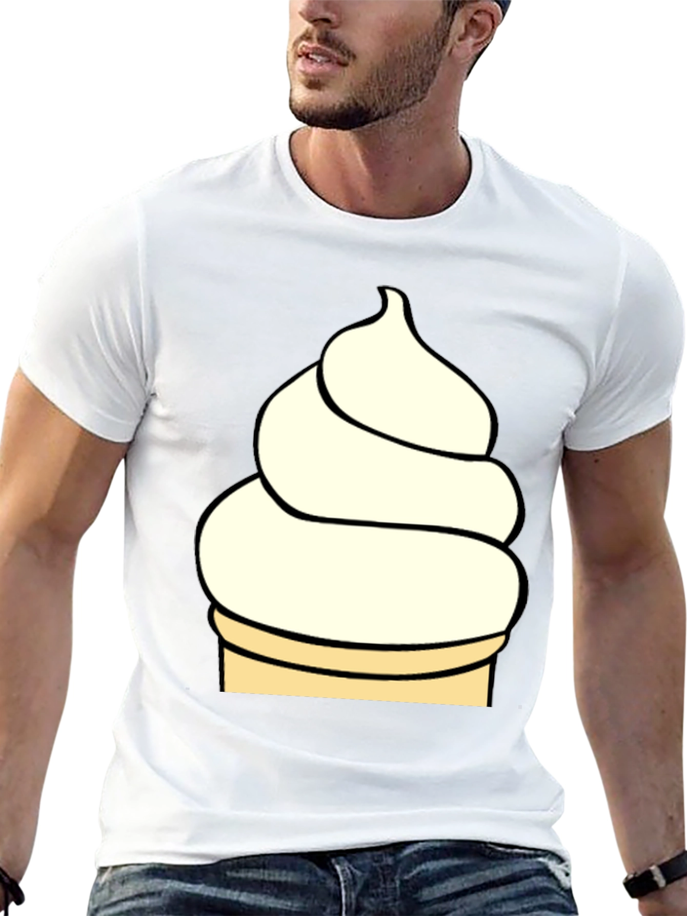 Ice Cream T-Shirt - Black Novelty Tee