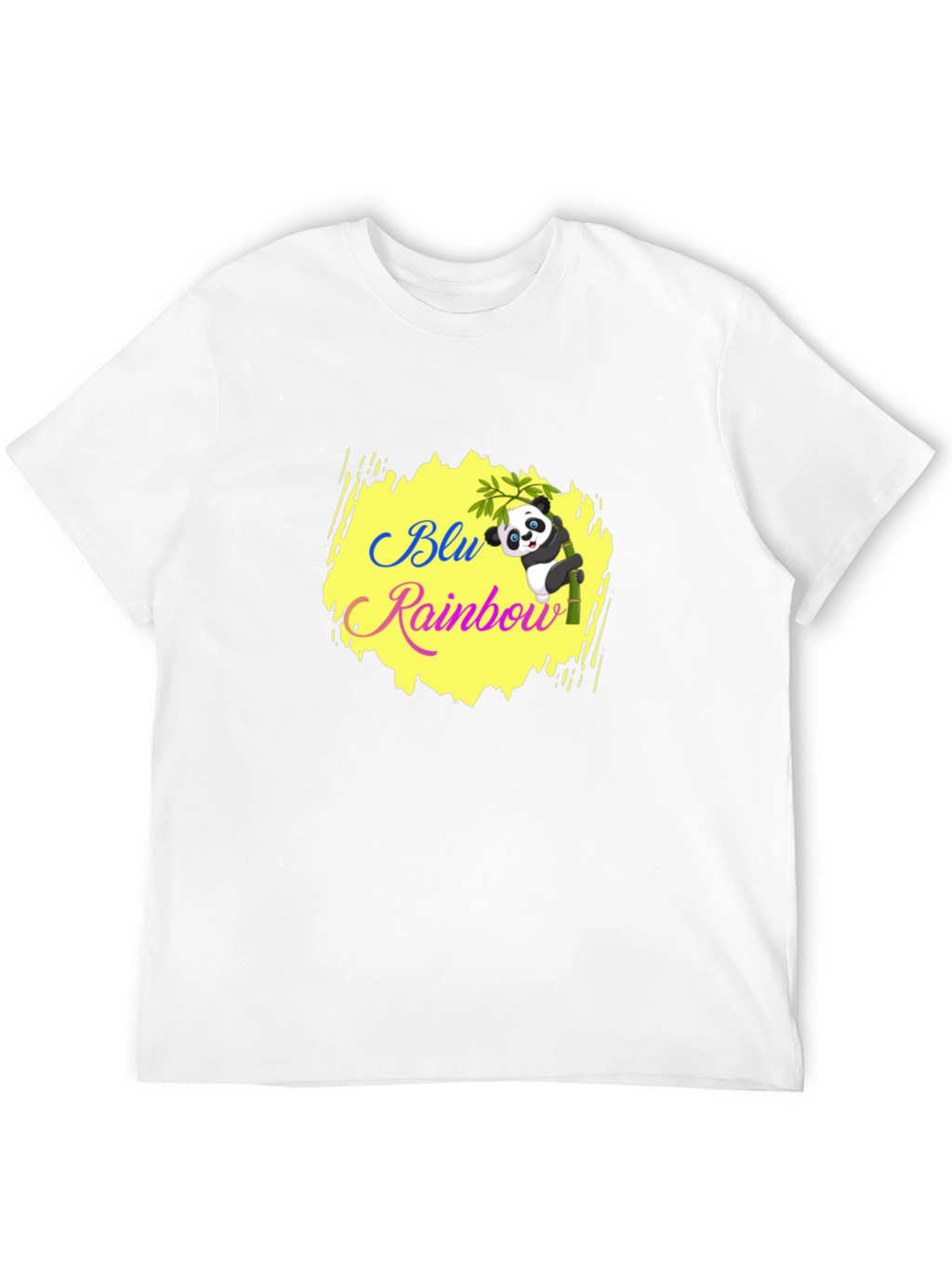 Blu Rainbow Panda T-Shirt - Black